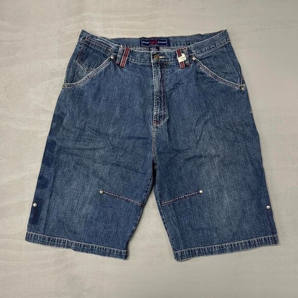 Y2K Baggy Phat Farm Embroidered Skater‎ Jorts Size 36 - Picture 1 of 6